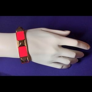🎬 FINAL MARKDOWN! Hot Coral and Gold Studded Bracelet